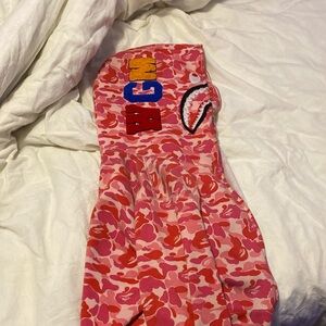 Pink bathing ape jacket